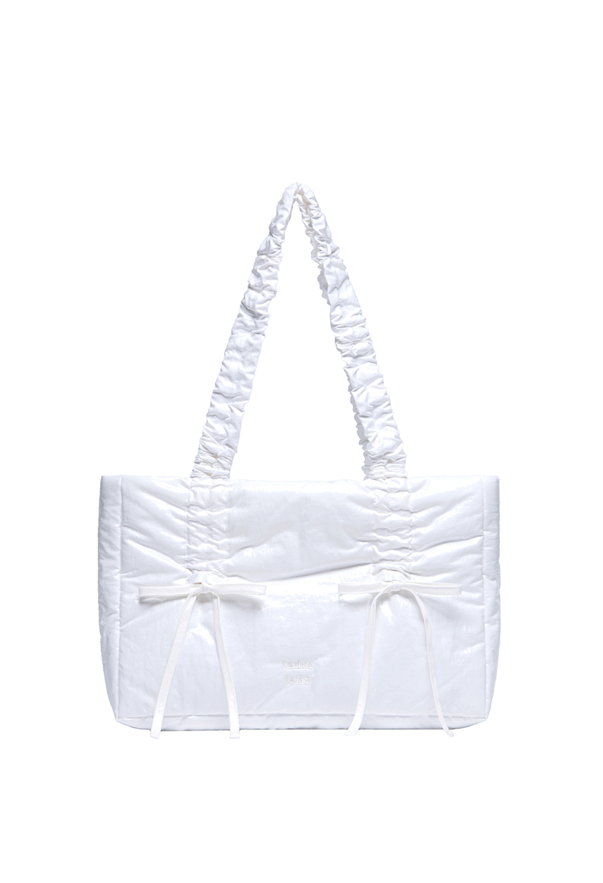 [silver, white, black 4/30 예약배송] Glossy Butterfly shoulder bag Large _4colors